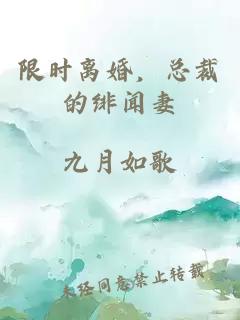 限时离婚,总裁的绯闻妻